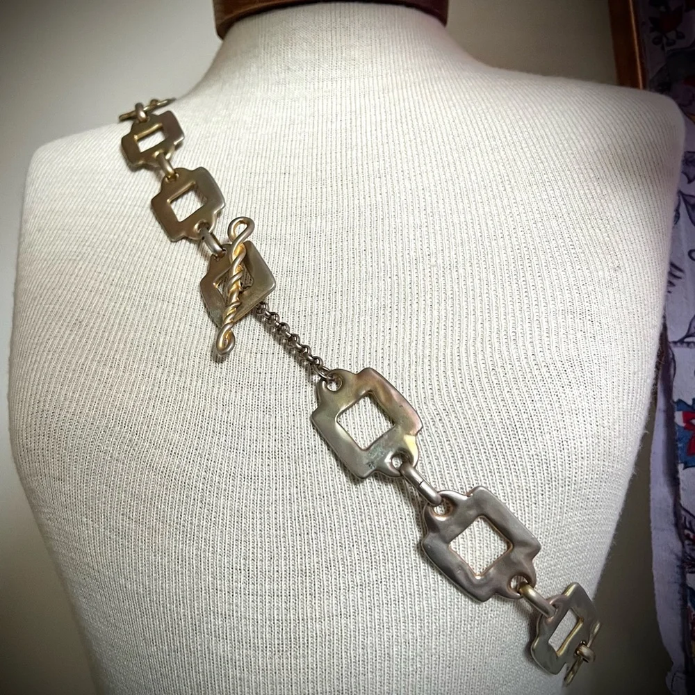 Vintage Belt Go Go Chain Link Metal Wear As You Want Flair Retro Accessory